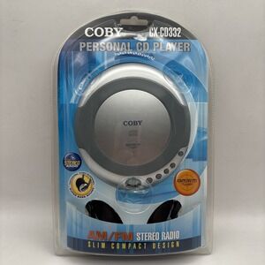 COBY CX-CD332 SLIM PERSONAL CD PLAYER 1 Bit Am/Fm Radio Slim Compact - New